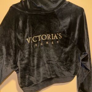Victoria's Secret Midnight Black Velvet Pullover